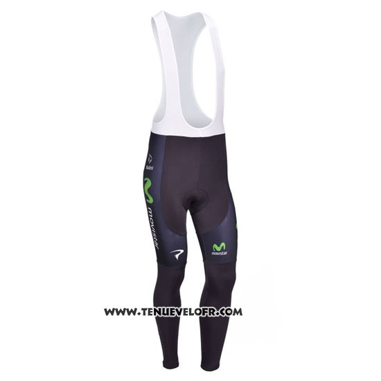 2013 Maillot Ciclismo Movistar Lider Blanc et Rouge Manches Longues et Cuissard